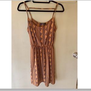 Zouk Tribal / Triangle Print Mini Dress NWOT